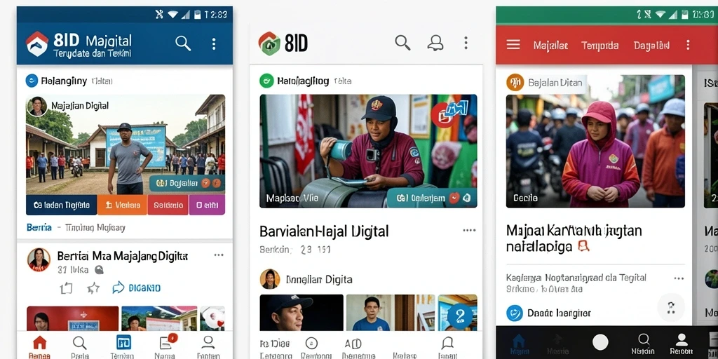 Tampilan antarmuka 8ID yang menarik untuk Majalah Digital.