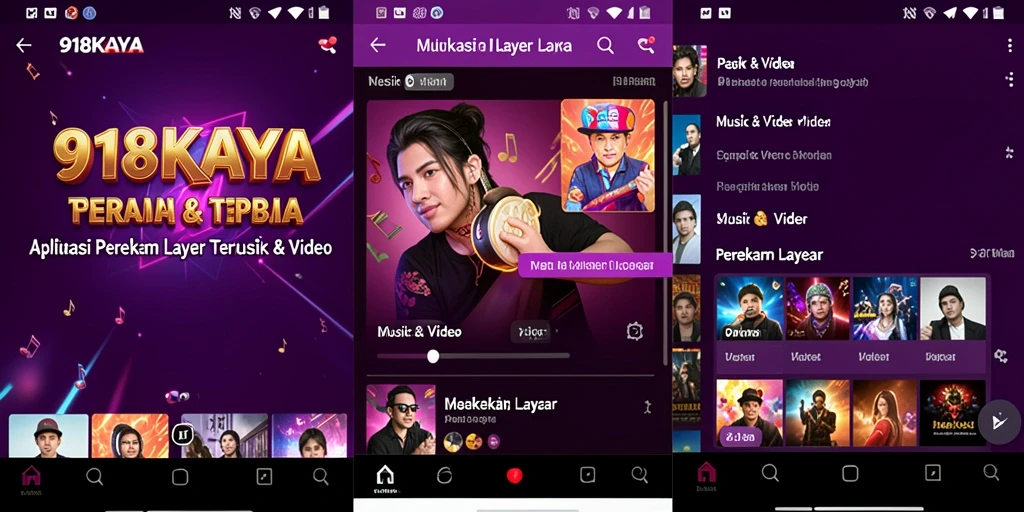 Tampilan antarmuka aplikasi Perekam Layar 918KAYA yang menarik dan mudah digunakan.