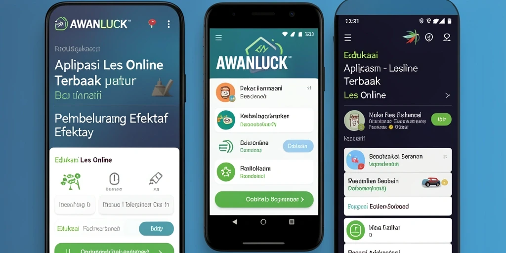 Tampilan antarmuka AWANLUCK yang intuitif dan mudah digunakan.