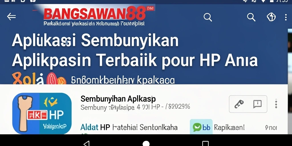 Tampilan antarmuka BANGSAWAN88 saat menyembunyikan aplikasi.