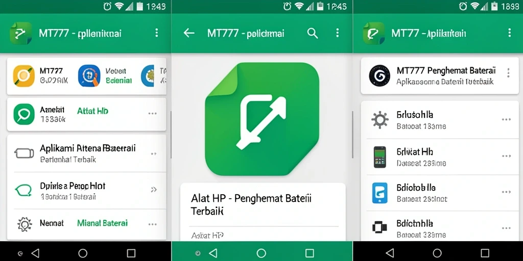 Tampilan antarmuka MT777 yang simpel dan efektif untuk menghemat baterai.